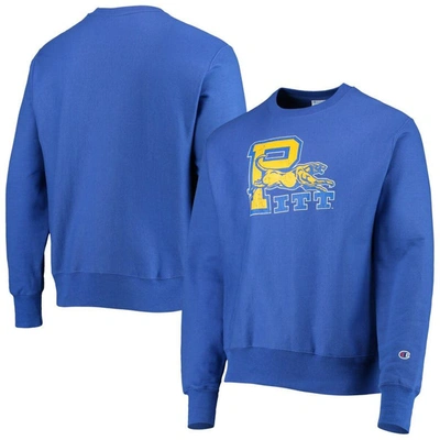 Champion Royal Pitt Panthers Vault Logo Reverse Weave Pullover Sweatshirt