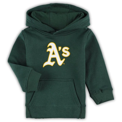 Outerstuff Kids' Toddler Green Oakland Athletics Team Primary Logo Fleece Pullover Hoodie