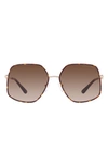 Michael Kors Empire 59mm Gradient Butterfly Sunglasses In Brown Grad