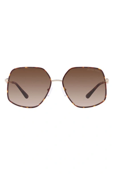 Michael Kors Empire 59mm Gradient Butterfly Sunglasses In Brown Grad