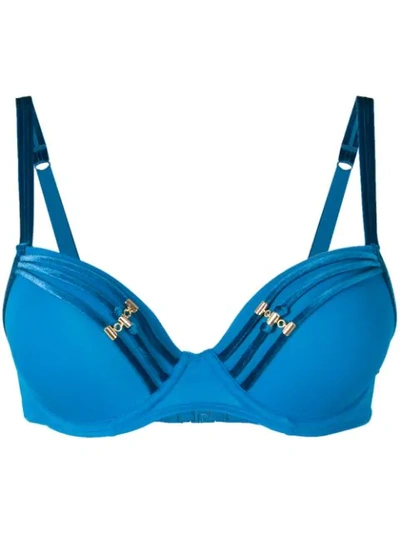 Marlies Dekkers Kiss Push-up Bikini Top In Blue