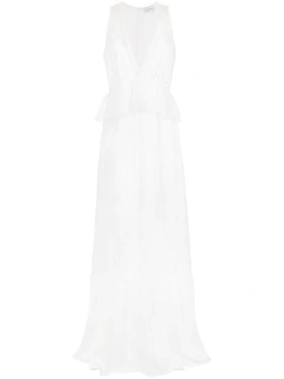 Olympiah Lace Long Dress - White