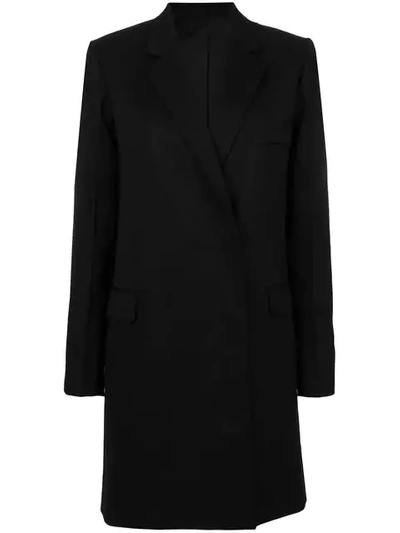Helmut Lang Tailored Wool Coat In Black