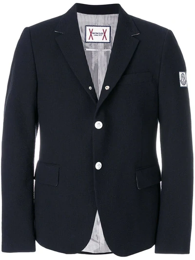 Moncler Classic Blazer In Blue