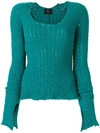 Lost & Found Ria Dunn Long-sleeve Fitted Sweater - Green