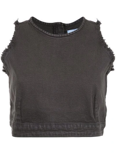 Olympiah Romão Cropped Top In Grey