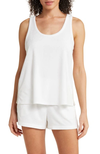 Barefoot Dreams Cozyterry Luxechic Tank & Shorts Pajamas In White