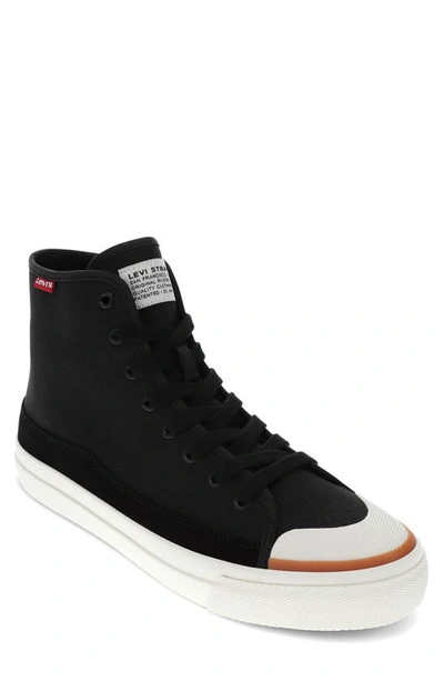 Levi's Square High Top Trainer In Black
