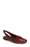 Trotters Sarina Slingback Flat In Dark Red Leather