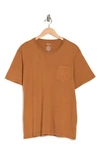 Abound Pocket Acid Wash T-shirt In Rust Pecan