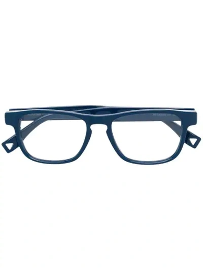 Fendi Eyewear Rectangle Frame Glasses - Blue