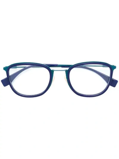 Fendi Square Glasses In Blue