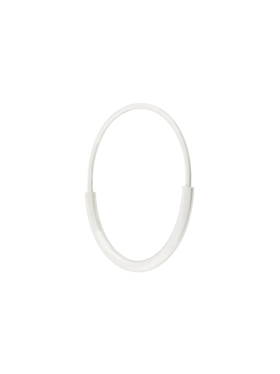 Maria Black Delicate Hoop 18 Earring In Grey