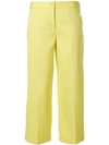 Boutique Moschino Wide-leg Cropped Trousers In Yellow & Orange