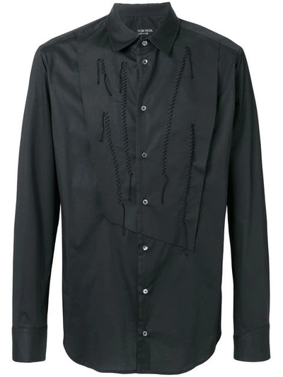 Tom Rebl Reconstructed Bib Shirt - Black