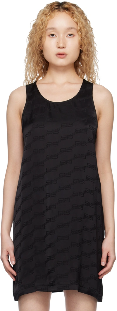 Balenciaga Black Bb Monogram Fluid Tank Top