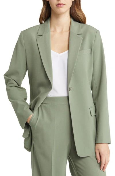 Nordstrom Boyfriend Blazer In Green Dune