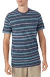 O'neill Brockton Stripe Pocket T-shirt In Indigo