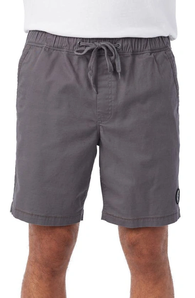 O'neill Porter Stretch Cotton Shorts In Graphite