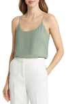 Nordstrom Everyday Satin Camisole In Green Dune