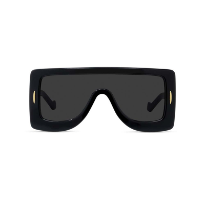 Loewe Chunky Anagram 122mm Square Sunglasses In Black