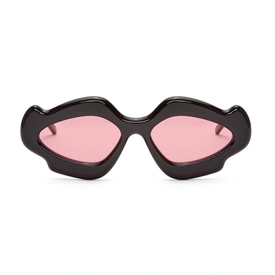 Loewe Flame Acetate Oval Sunglasses In Pink