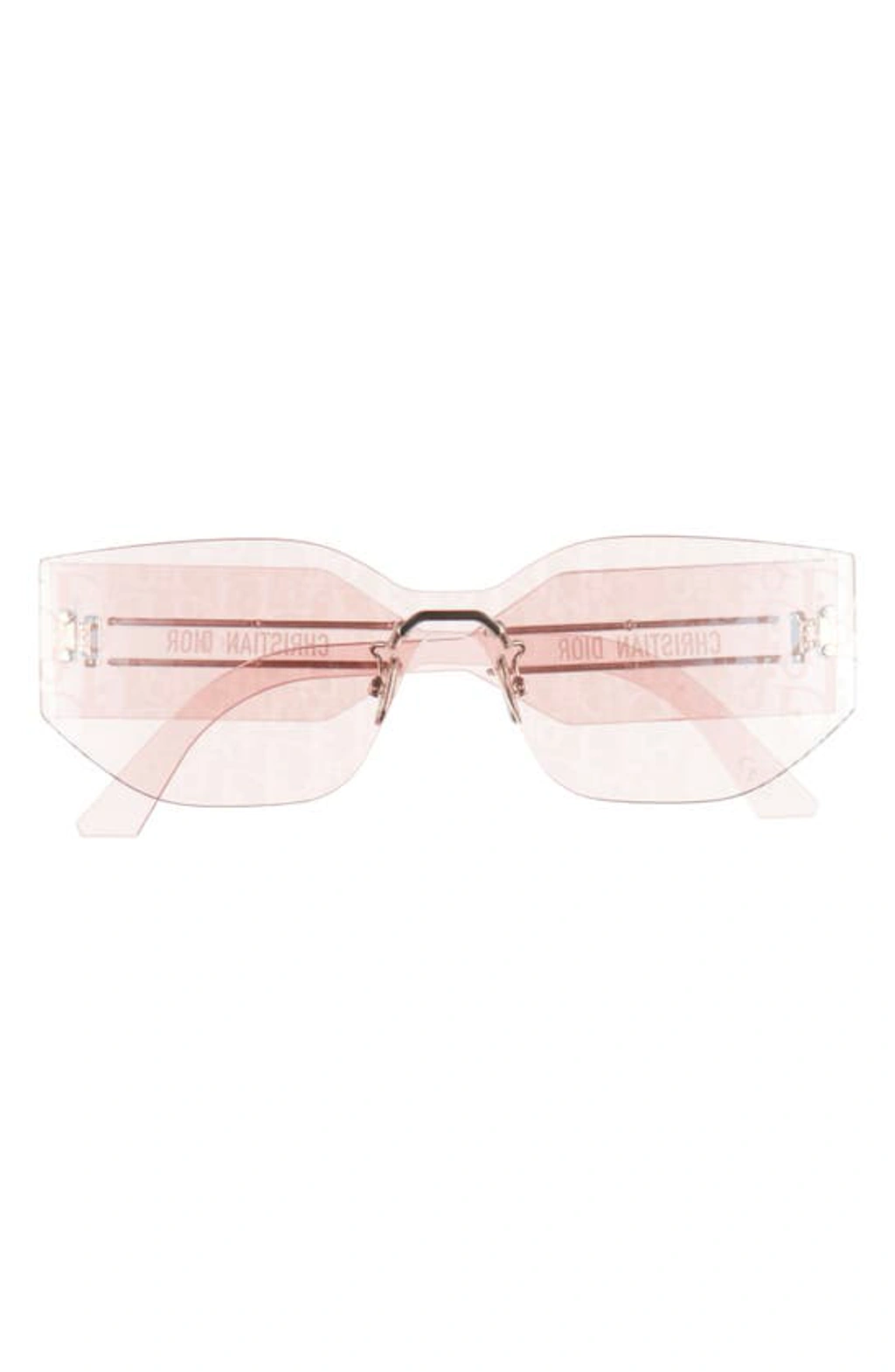 Dior Club M6u 142mm Rectangular Shield Sunglasses In Pink  display picture 3