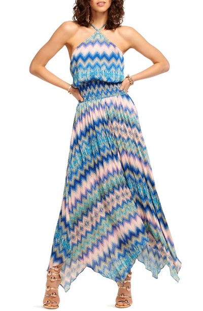 Ramy Brook Chevron Giana Handkerchief Midi Dress In Multi