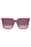 Celine Bold 3 Dots Square Acetate Sunglasses In Shiny Violet