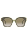 Fendi Oversized F Logo Acetate Cat-eye Sunglasses In Light Green