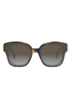 Fendi Oversized F Logo Acetate Cat-eye Sunglasses In Havana/brown Grey