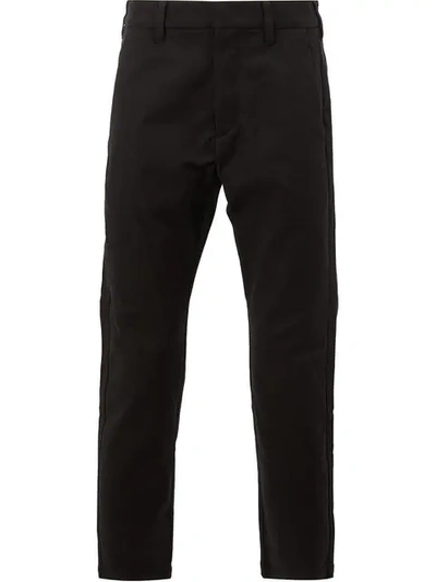 Attachment Cropped Tailored Trousers - Black