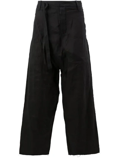 A New Cross Wide Leg Loose Fit Trousers - Black