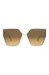 Dior 30montaigne Injection Plastic Butterfly Sunglasses In Ivory Brown Gradient