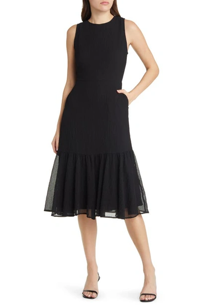 Chelsea28 Ruffle Hem Midi Dress In Black