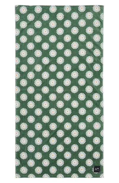 Slowtide Sun Dazed Beach Towel In Green