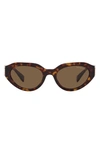 Michael Kors Empire 53mm Oval Sunglasses In Dk Tort