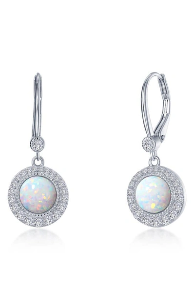 Lafonn Simulated Opal & Simulated Diamond Drop Earrings In White