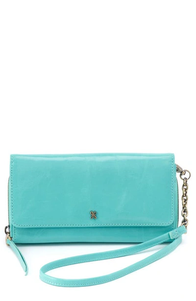 Hobo Rubie Leather Crossbody Bag In Light Aqua