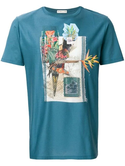 Etro Collage Print T-shirt - Blue