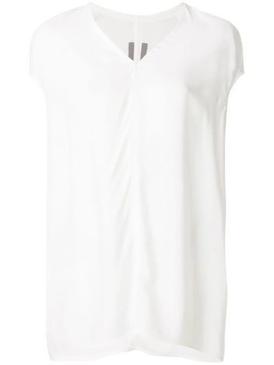 Rick Owens Floating Top Milk Viscose In White