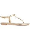 Prada Skinny Strap Sandals - Metallic