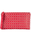 Red Valentino Red(v) Studded Floral Clutch