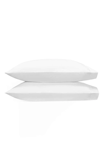 Matouk Set Of 2 Roman Hemstitch Linen Pillowcases In White