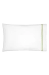 Sferra Grande Hotel Standard Pillowcase, Pair In White/fern