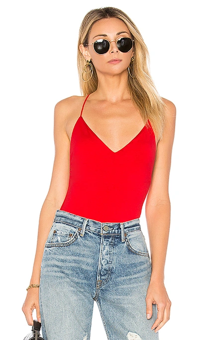 By The Way. Chrissy Knit Bodysuit In Red