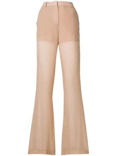 Vionnet Stripe Detail Wide-leg Trousers - Neutrals