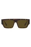Burberry Micah 58mm Square Sunglasses In Dk Havana