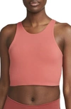 Nike Women's  Yoga Dri-fit Luxe Shelf-bra Cropped Tank Top In Red