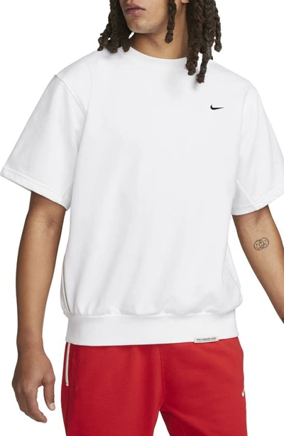 Nike Men's Dri-fit Standard Issue Short-sleeve Basketball Crew In White